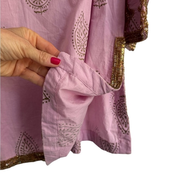 NWT Soft Surroundings Tunic Top Beach Coverup Boho Dress Resortwear Pink Medium - Picture 5 of 7